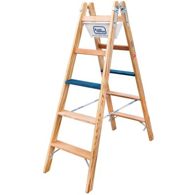 Iller Holz Stufen Stehleiter ERGO Plus 2x5 Stufen - Stehleiter Iller Holz Stufen Stehleiter ERGO Plus 2x5 Stufen - Stehleiter