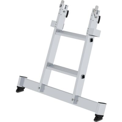 Günzburger Steigtechnik MUNK Stufen-Glasreinigerleiter mit nivello-Traverse, 2-stufiges Unterteil Günzburger Steigtechnik MUNK Stufen-Glasreinigerleiter mit nivello-Traverse, 2-stufiges Unterteil