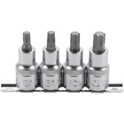 BGS, Bits, Bit-Einsatz-Satz Antrieb Innenvierkant 12,5 mm (1/2") T-Profil (für Torx) T40 - T55 4-tlg. BGS, Bits, Bit-Einsatz-Satz Antrieb Innenvierkant 12,5 mm (1/2") T-Profil (für Torx) T40 - T55 4-tlg.