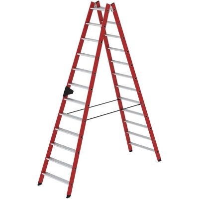 Munk, Leiter + Gerüst, Stufen-Stehleiter beidseitig begehbar GFK / Alu 2x12 Stufen (Stehleiter, 310 cm) Munk, Leiter + Gerüst, Stufen-Stehleiter beidseitig begehbar GFK / Alu 2x12 Stufen (Stehleiter, 310 cm)