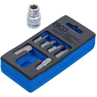 BGS, Bits, Schraubendreher-Bit-Satz Antrieb Aussensechskant 10 mm (3/8") Innensechskant 7-tlg. BGS, Bits, Schraubendreher-Bit-Satz Antrieb Aussensechskant 10 mm (3/8") Innensechskant 7-tlg.