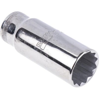 Bahco Steckschlüssel + Stecknuss, 1/2" Steckschlüssel-Einsatz, lang, Zwölfkant, 24 mm (24 mm) Bahco Steckschlüssel + Stecknuss, 1/2" Steckschlüssel-Einsatz, lang, Zwölfkant, 24 mm (24 mm)