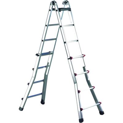 Cimco, Leiter + Gerüst, Aluminium-Teleskop-Leiter mit 2 x 6 Stufen, Höhe min/max 0,97m/3,00m, 8,5 kg (Teleskopleiter, 97 cm) Cimco, Leiter + Gerüst, Aluminium-Teleskop-Leiter mit 2 x 6 Stufen, Höhe min/max 0,97m/3,00m, 8,5 kg (Teleskopleiter, 97 cm)
