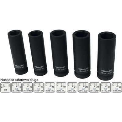 Adler, Steckschlüssel + Stecknuss, SCHLAGSTUTZEN LANG 1/2" 27mm MAR3513.27D Adler, Steckschlüssel + Stecknuss, SCHLAGSTUTZEN LANG 1/2" 27mm MAR3513.27D