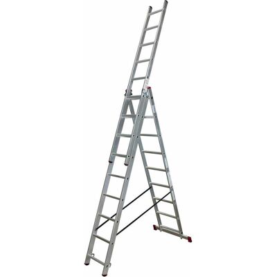 KRAUSE Vielzweckleiter Corda - Silber - 3x9 Sprossen - 250cm KRAUSE Vielzweckleiter Corda - Silber - 3x9 Sprossen - 250cm