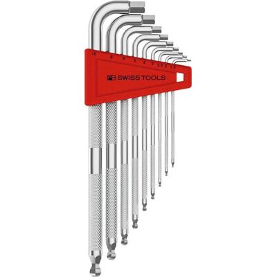 PB Swiss Tools Lang-Sechskantschlüssel-Satz - Kugelkopf - 9-tlg PB Swiss Tools Lang-Sechskantschlüssel-Satz - Kugelkopf - 9-tlg
