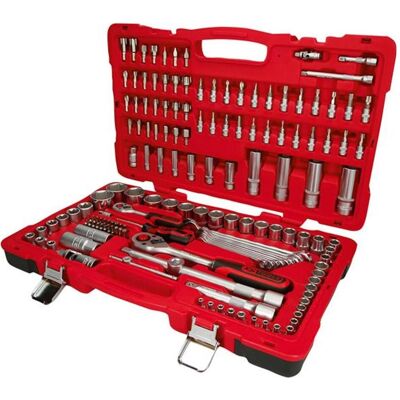 KS Tools, Steckschlüssel + Stecknuss, 1/4" + 1/2" Steckschlüssel-Satz, 151 Teile, umschaltbar KS Tools, Steckschlüssel + Stecknuss, 1/4" + 1/2" Steckschlüssel-Satz, 151 Teile, umschaltbar