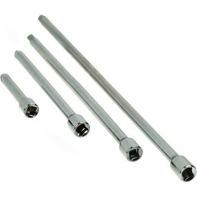 GEKO, Steckschlüssel + Stecknuss, Verlängerungsstangen-Set, für 1/4-Stecknüsse, 4 Stück GEKO, Steckschlüssel + Stecknuss, Verlängerungsstangen-Set, für 1/4-Stecknüsse, 4 Stück