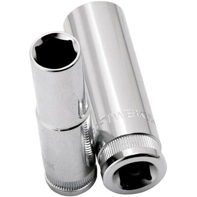Kraftwerk, Steckschlüssel + Stecknuss, Tiefe Stecknuss (19 mm) Kraftwerk, Steckschlüssel + Stecknuss, Tiefe Stecknuss (19 mm)