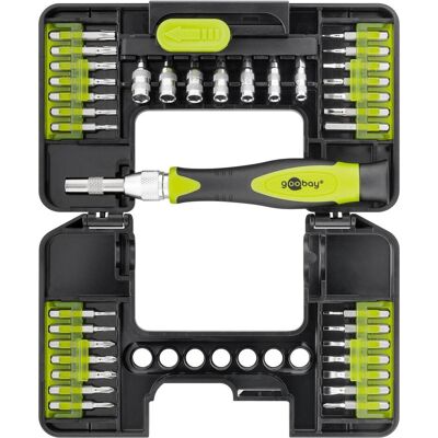 Goobay, Schraubenzieher, Präzisionsschraubendreher-Set, 37-teilig, in Plastikbox (Hex, Phillipps-Kreuzschlitz (PH), Pozidriv-Kreuzschlitz (PZ), TX) Goobay, Schraubenzieher, Präzisionsschraubendreher-Set, 37-teilig, in Plastikbox (Hex, Phillipps-Kreuzschlitz (PH), Pozidriv-Kreuzschlitz (PZ), TX)
