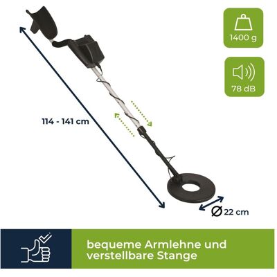 Velleman Metalldetektor, Metalldetektor - Advanced - Suchtiefe 20 cm Velleman Metalldetektor, Metalldetektor - Advanced - Suchtiefe 20 cm