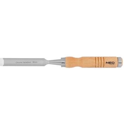 Neo, Meissel, Dłuto 18 mm, CRV, uchwyt drewniany Neo, Meissel, Dłuto 18 mm, CRV, uchwyt drewniany