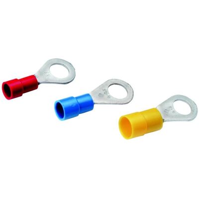 Cimco - Isolierte Quetschkabelschuhe Ringform Cu DIN 46237 0,5-1mm² M6 - Cu - Isoliertes Ringkabelschuh Cimco - Isolierte Quetschkabelschuhe Ringform Cu DIN 46237 0,5-1mm² M6 - Cu - Isoliertes Ringkabelschuh