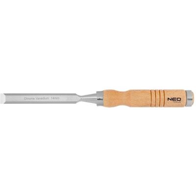 Neo, Meissel, Dłuto 14 mm, CRV, uchwyt drewniany Neo, Meissel, Dłuto 14 mm, CRV, uchwyt drewniany
