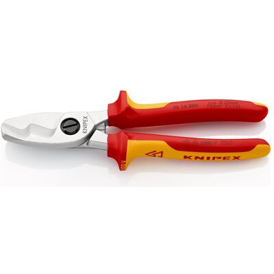 Knipex, Bolzenschneider + Seitenschneider, Kabelscheremit Doppelschneide 95 16 200 SB (200 mm) Knipex, Bolzenschneider + Seitenschneider, Kabelscheremit Doppelschneide 95 16 200 SB (200 mm)