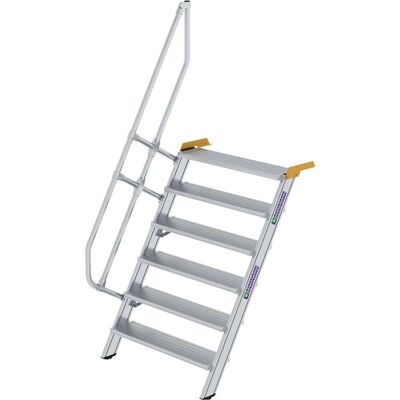 Munk, Leiter + Gerüst, Treppe 60° Stufenbreite 1000 mm 6 Stufen Aluminium geriffelt (Gerüst, 100 cm) Munk, Leiter + Gerüst, Treppe 60° Stufenbreite 1000 mm 6 Stufen Aluminium geriffelt (Gerüst, 100 cm)