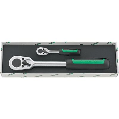 Stahlwille, Ratsche, Knarren-Satz 1/4" + 1/2" 2-tlg. (1/2", 1/4") Stahlwille, Ratsche, Knarren-Satz 1/4" + 1/2" 2-tlg. (1/2", 1/4")