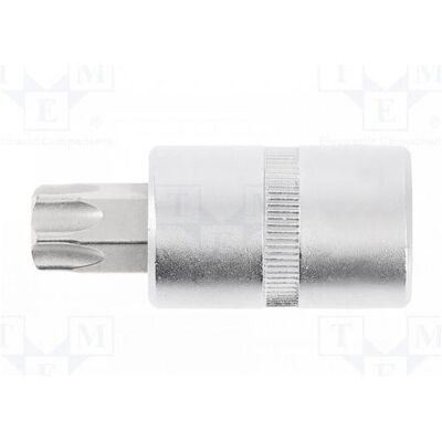 Högert, Steckschlüssel + Stecknuss, Nuss: Torx-bit TX25 1/2" 55mm Chrom-Vanadium-Stahl Högert, Steckschlüssel + Stecknuss, Nuss: Torx-bit TX25 1/2" 55mm Chrom-Vanadium-Stahl