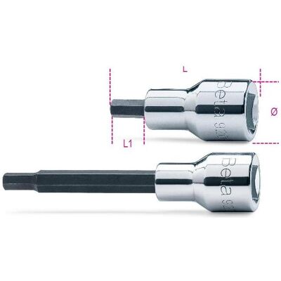 Beta 009200429 920 Sechskant-Adapter - Lange Serie 1/2 Antrieb Beta 009200429 920 Sechskant-Adapter - Lange Serie 1/2 Antrieb