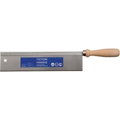 Tecwerk, Handsäge, Feinsäge Blatt-L250xB60mm feine Schnitte in Holz aus Buche Stahl C75 gerade Tecwerk, Handsäge, Feinsäge Blatt-L250xB60mm feine Schnitte in Holz aus Buche Stahl C75 gerade