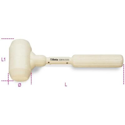 BETA, Hammer, 013910210 1391A 1000-Schlagfreier Hammer Vollgummi 1000 g (1000 g) BETA, Hammer, 013910210 1391A 1000-Schlagfreier Hammer Vollgummi 1000 g (1000 g)