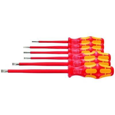 Wera, Schraubenzieher, Elektriker-Schraubendreher-Satz für Schlitz, mit Kraftform-Heft vollisoliert (Schlitz) Wera, Schraubenzieher, Elektriker-Schraubendreher-Satz für Schlitz, mit Kraftform-Heft vollisoliert (Schlitz)