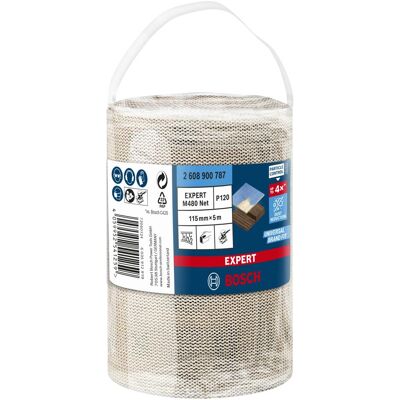 Bosch Professional Zubehör, Schleifmittel, EXPERT M480 Schleifnetzrolle, 115 mm, 5 m, G 120 (120) Bosch Professional Zubehör, Schleifmittel, EXPERT M480 Schleifnetzrolle, 115 mm, 5 m, G 120 (120)