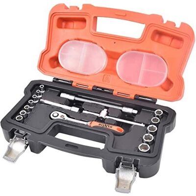 Boxer, Steckschlüssel + Stecknuss, Socket set 1/4" - 16 pieces Boxer, Steckschlüssel + Stecknuss, Socket set 1/4" - 16 pieces