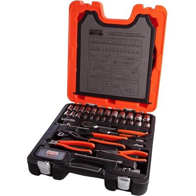 Bahco Steckschlüssel + Stecknuss, MIXED SOCKET SET 1/4-1/2,81PCS (1/4") Bahco Steckschlüssel + Stecknuss, MIXED SOCKET SET 1/4-1/2,81PCS (1/4")