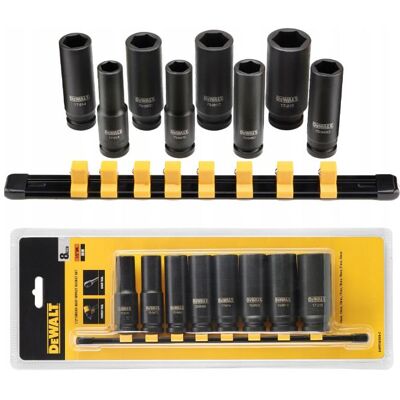 DeWalt, Steckschlüssel + Stecknuss, ZESTAW NASADEK UDAROWYCH 8cz. 1/2 (13 mm, 24 mm) DeWalt, Steckschlüssel + Stecknuss, ZESTAW NASADEK UDAROWYCH 8cz. 1/2 (13 mm, 24 mm)