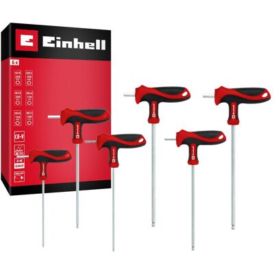 Einhell, Schraubenzieher, Accessories T-Griff Schraubendr.Satz 6tlg (Innensechskant) Einhell, Schraubenzieher, Accessories T-Griff Schraubendr.Satz 6tlg (Innensechskant)
