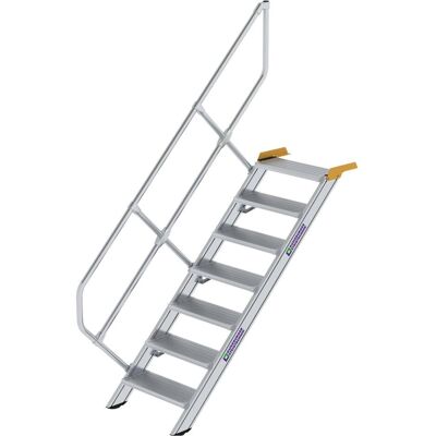 Munk, Leiter + Gerüst, Treppe 45° Stufenbreite 600 mm 7 Stufen Aluminium geriffelt (Gerüst, 60 cm) Munk, Leiter + Gerüst, Treppe 45° Stufenbreite 600 mm 7 Stufen Aluminium geriffelt (Gerüst, 60 cm)