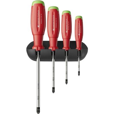 Packard Bell Swiss Tools, Schraubenzieher, Schraubendreher-Satz 4-teilig PZ im Wandhalter SwissGrip EVO PB Swiss Packard Bell Swiss Tools, Schraubenzieher, Schraubendreher-Satz 4-teilig PZ im Wandhalter SwissGrip EVO PB Swiss