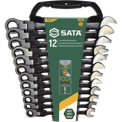 SATA, Schraubenschlüssel, KLUCZ PŁ-OCZ.12szt.Z GRZECHOTKĄ ŁAMANE SATA, Schraubenschlüssel, KLUCZ PŁ-OCZ.12szt.Z GRZECHOTKĄ ŁAMANE