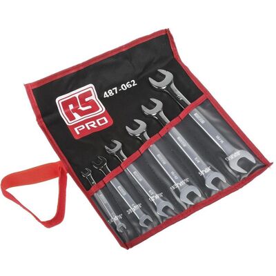 RS PRO, Schraubenschlüssel, Gabelschlüssel zöllig Satz 6-teilig (10 mm, 11 mm, 12 mm, 13 mm) RS PRO, Schraubenschlüssel, Gabelschlüssel zöllig Satz 6-teilig (10 mm, 11 mm, 12 mm, 13 mm)