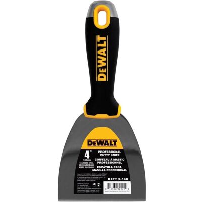 DeWalt, Kelle + Spachtel, 4" Putty Knife Stainless Steel w/Soft Grip Handle DXTT-2-140 (10.20 cm) DeWalt, Kelle + Spachtel, 4" Putty Knife Stainless Steel w/Soft Grip Handle DXTT-2-140 (10.20 cm)