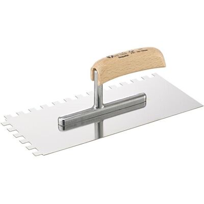 Magni, Kelle + Spachtel, Glättekelle 280x130mm gezahnt 10x10mm rostfrei FORTIS Bau (13 cm) Magni, Kelle + Spachtel, Glättekelle 280x130mm gezahnt 10x10mm rostfrei FORTIS Bau (13 cm)