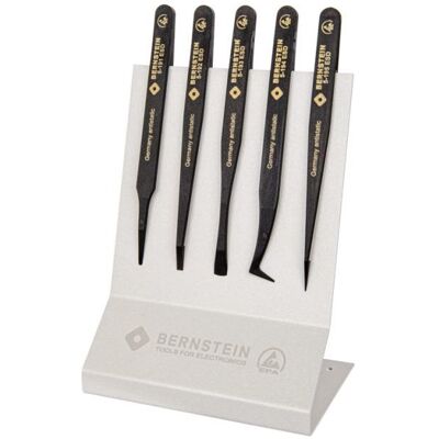 Bernstein, Pinzette, ESD Kunststoff Präzisionspinzetten Satz 5-tlg Bernstein, Pinzette, ESD Kunststoff Präzisionspinzetten Satz 5-tlg