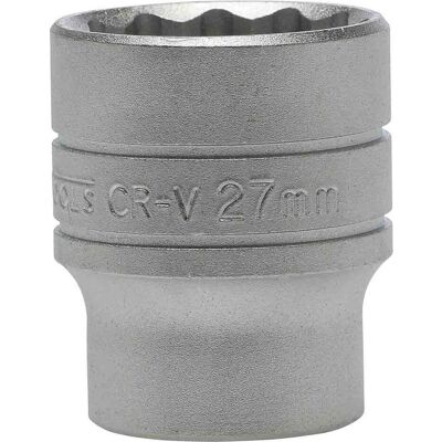 Teng Tools, Steckschlüssel + Stecknuss, Zwölfkant Steckschlüsseleinsatz, 27mm, Länge 43 mm (27 mm) Teng Tools, Steckschlüssel + Stecknuss, Zwölfkant Steckschlüsseleinsatz, 27mm, Länge 43 mm (27 mm)