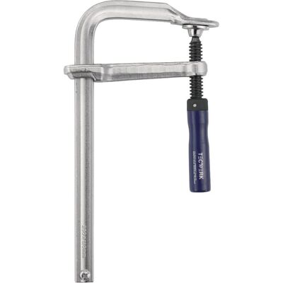 Tecwerk, Schraubstock + Zwinge, Ganzstahlschraubzwinge Spannweite 250 mm Ausladung 120 mm Holzgriff (250 mm) Tecwerk, Schraubstock + Zwinge, Ganzstahlschraubzwinge Spannweite 250 mm Ausladung 120 mm Holzgriff (250 mm)