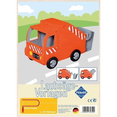 Pebaro, Handsäge, Laubsägevorlage Müllwagen Pebaro, Handsäge, Laubsägevorlage Müllwagen