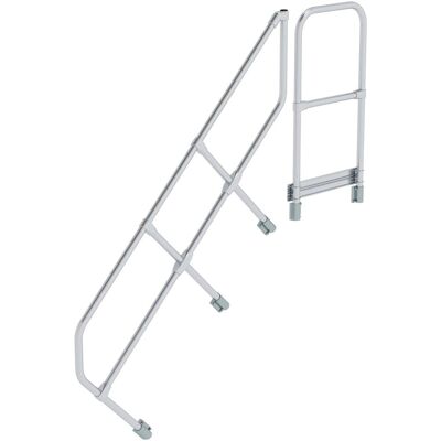 Munk, Leiter + Gerüst, Zweiter Handlauf für Treppe mit Plattform 45° 6 Stufen Munk, Leiter + Gerüst, Zweiter Handlauf für Treppe mit Plattform 45° 6 Stufen
