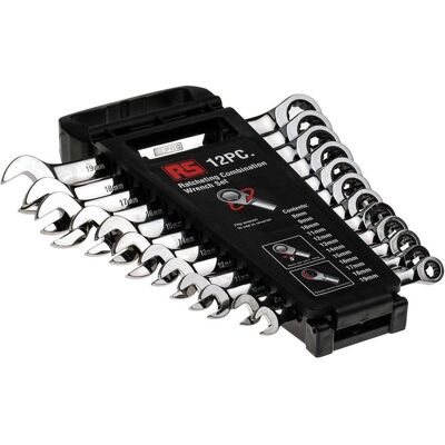 RS PRO, Schraubenschlüssel, Ratschen-Ringschlüssel 8-19mm 12-teilig (10 mm, 11 mm, 12 mm, 13 mm, 14 mm, 15 mm, 16 mm, 17 mm, 18 mm, 19 mm, 8 mm, 9 mm) RS PRO, Schraubenschlüssel, Ratschen-Ringschlüssel 8-19mm 12-teilig (10 mm, 11 mm, 12 mm, 13 mm, 14 mm, 15 mm, 16 mm, 17 mm, 18 mm, 19 mm, 8 mm, 9 mm)