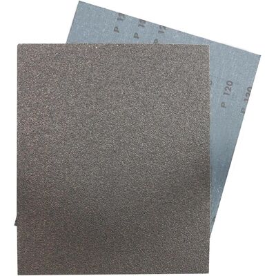 RS PRO, Schleifmittel, Schmirgelpapier P120 (Mittel), Aluminiumoxid, 25 Stück (P120) RS PRO, Schleifmittel, Schmirgelpapier P120 (Mittel), Aluminiumoxid, 25 Stück (P120)