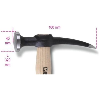 Beta Modell 1345 Hammer - Konvexer runder Kopf, Holzgriff Beta Modell 1345 Hammer - Konvexer runder Kopf, Holzgriff
