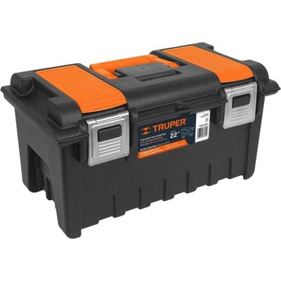Truper, Werkzeugkoffer, CHA-22S Werkzeugkasten – 56 cm – mit Organizer-Einsätzen im Deckel und Metallverschlüssen Truper, Werkzeugkoffer, CHA-22S Werkzeugkasten – 56 cm – mit Organizer-Einsätzen im Deckel und Metallverschlüssen