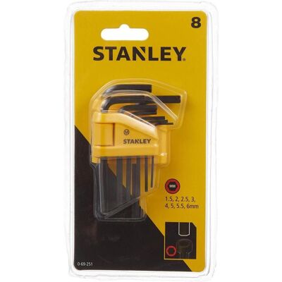 Stanley Sechskantschlüssel, Stiftschlüssel Set 8-teilig Stanley Sechskantschlüssel, Stiftschlüssel Set 8-teilig
