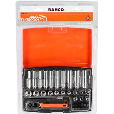 Bahco Steckschlüssel + Stecknuss, 1/4" Steckschlüssel-Satz, metrisch, Sechskant, lange Ausführung, inklusive Schraubendreher-Bits, 3 (10 mm, 11 mm, 12 mm, 13 mm, 4.5 mm, 5.5 mm) Bahco Steckschlüssel + Stecknuss, 1/4" Steckschlüssel-Satz, metrisch, Sechskant, lange Ausführung, inklusive Schraubendreher-Bits, 3 (10 mm, 11 mm, 12 mm, 13 mm, 4.5 mm, 5.5 mm)