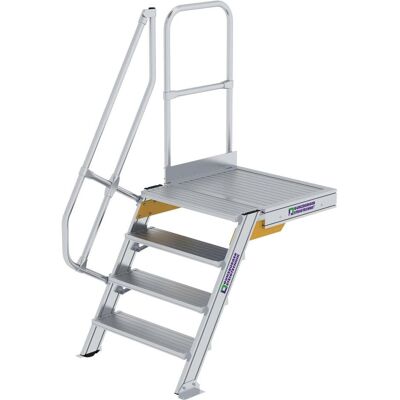 Munk, Leiter + Gerüst, Treppe mit Plattform 60° Stufenbreite 800 mm 4 Stufen Aluminium geriffelt (Gerüst, 80 cm) Munk, Leiter + Gerüst, Treppe mit Plattform 60° Stufenbreite 800 mm 4 Stufen Aluminium geriffelt (Gerüst, 80 cm)