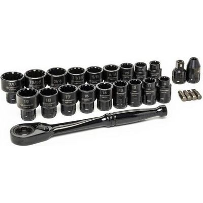 Crescent, Steckschlüssel + Stecknuss, 3/8" X6 Spline Durchgangs-Steckschlüssel Satz, 25-tlg. (10 mm, 11 mm, 12 mm, 13 mm, 14 mm, 15 mm, 17 mm, 18 mm, 19 mm) Crescent, Steckschlüssel + Stecknuss, 3/8" X6 Spline Durchgangs-Steckschlüssel Satz, 25-tlg. (10 mm, 11 mm, 12 mm, 13 mm, 14 mm, 15 mm, 17 mm, 18 mm, 19 mm)